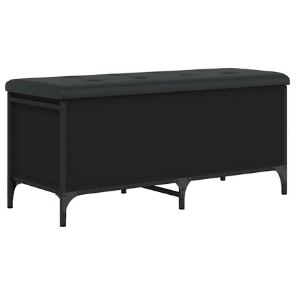 opbevaringsbænk 102x42x45 cm konstrueret træ sort