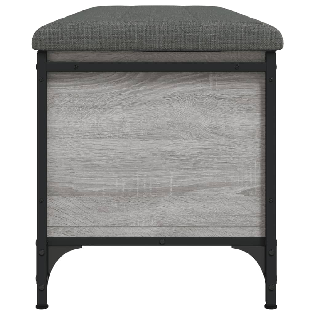 opbevaringsbænk 102x42x45 cm konstrueret træ grå sonoma-eg