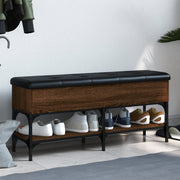 skobænk 102x32x45 cm konstrueret træ brun egetræsfarve