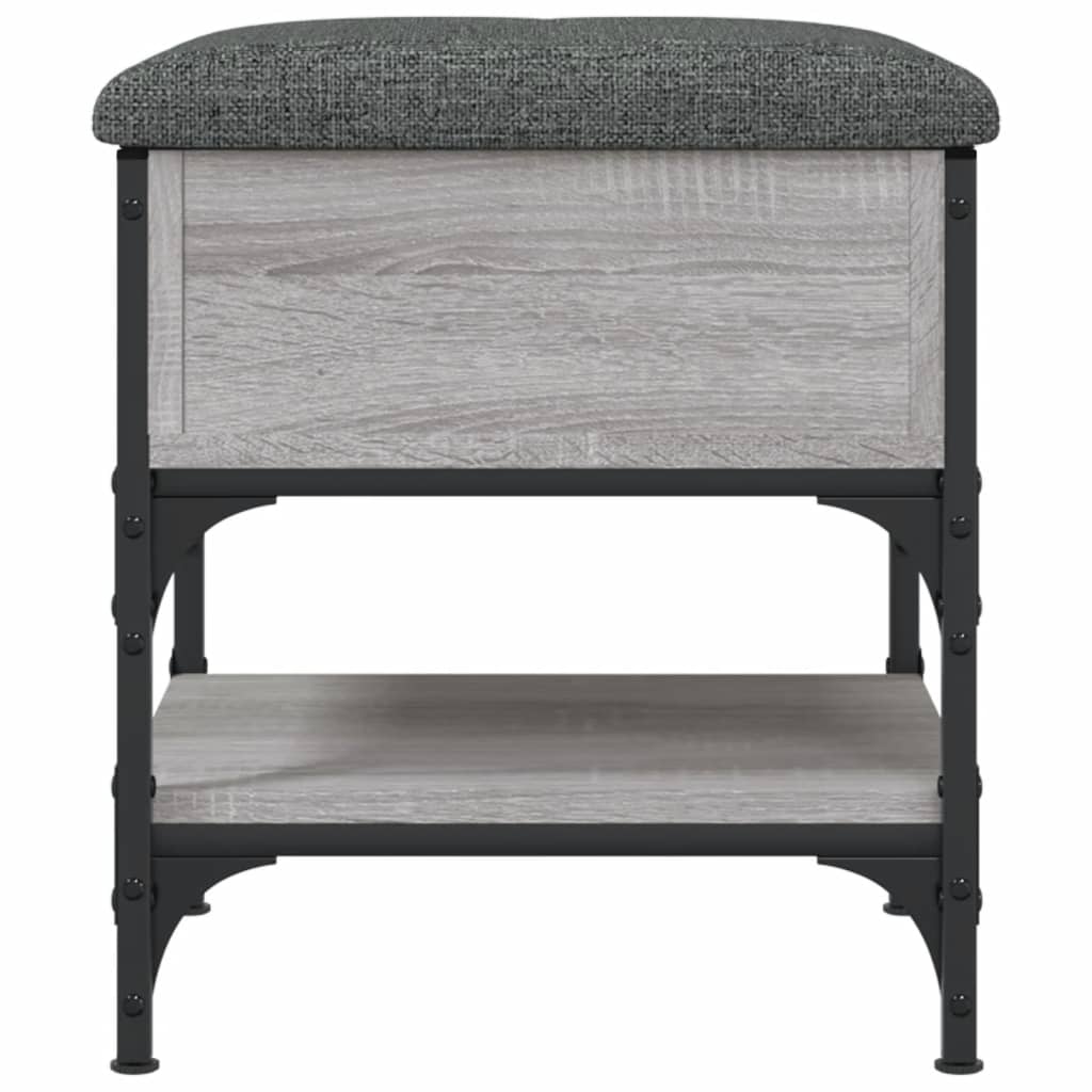 skobænk 42x42x45 cm konstrueret træ grå sonoma-eg