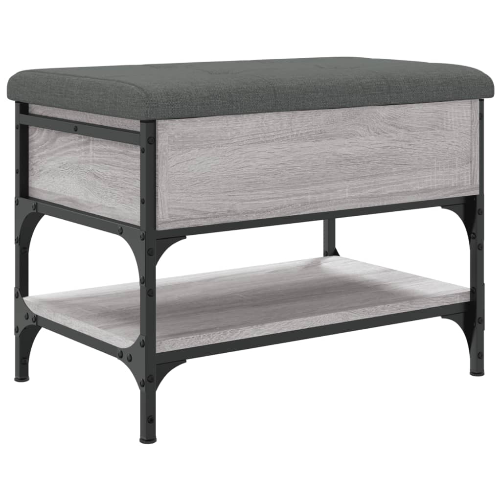 skobænk 62x42x45 cm konstrueret træ grå sonoma-eg