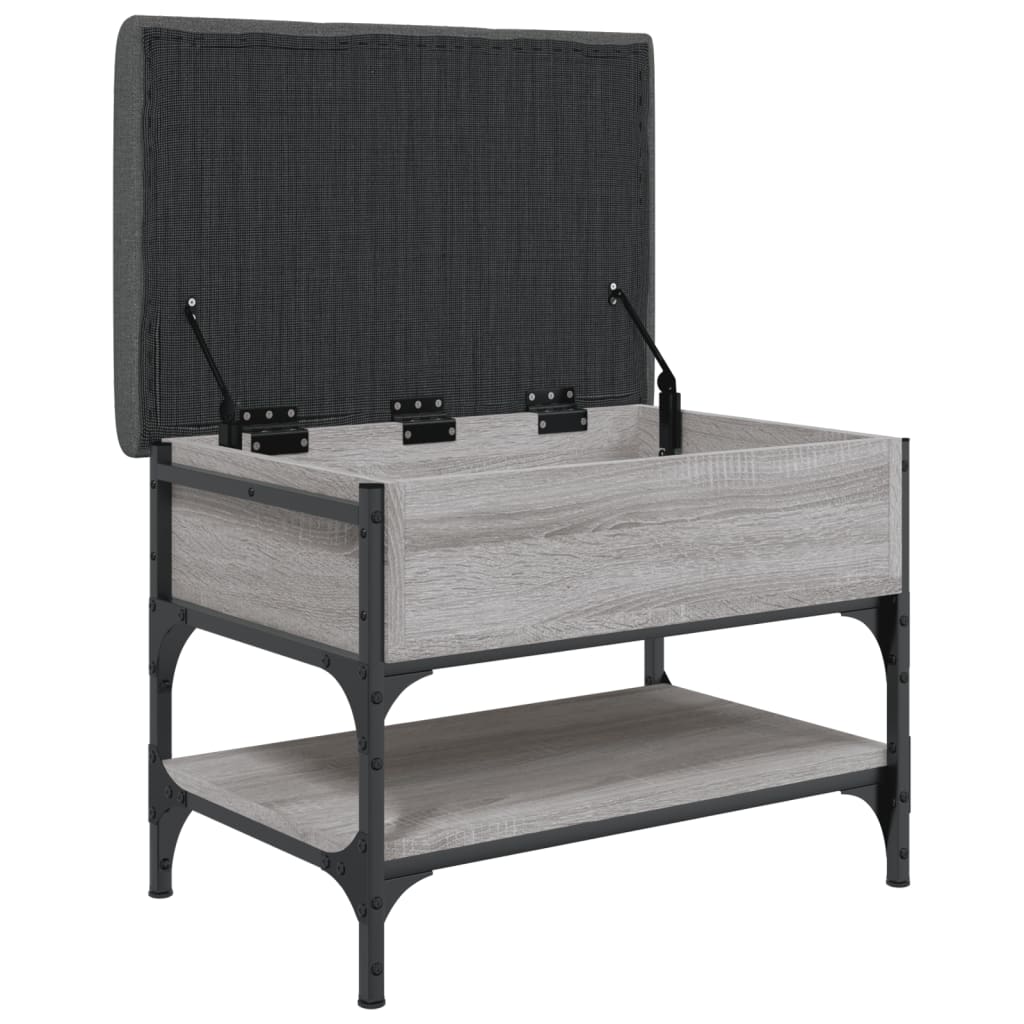 skobænk 62x42x45 cm konstrueret træ grå sonoma-eg