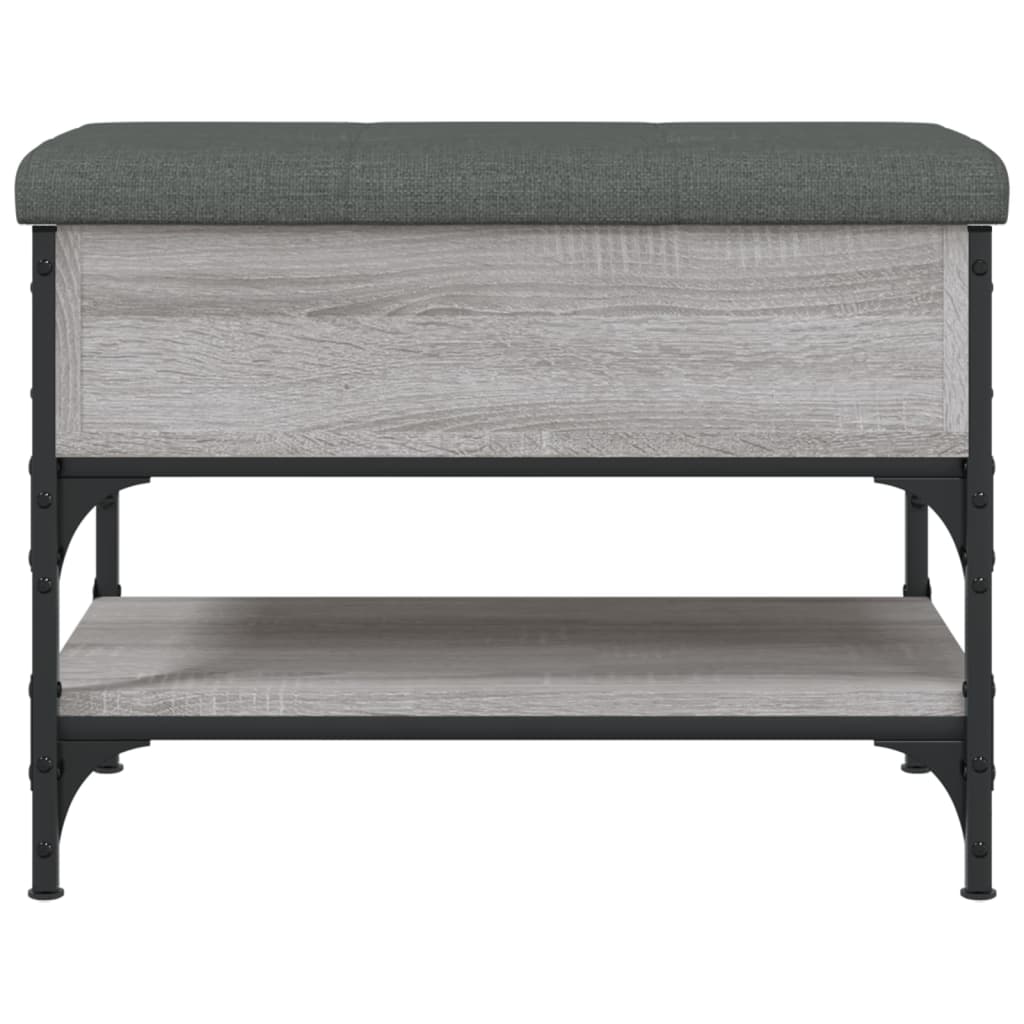 skobænk 62x42x45 cm konstrueret træ grå sonoma-eg