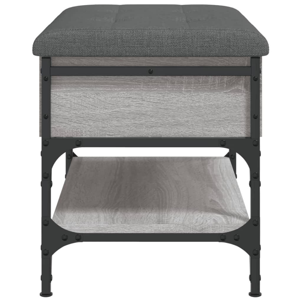 skobænk 62x42x45 cm konstrueret træ grå sonoma-eg