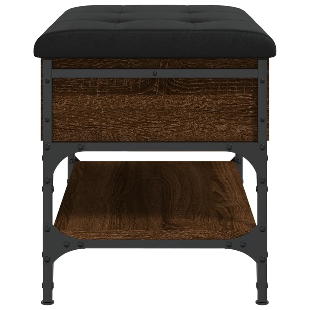 skobænk 62x42x45 cm konstrueret træ brun egetræsfarve
