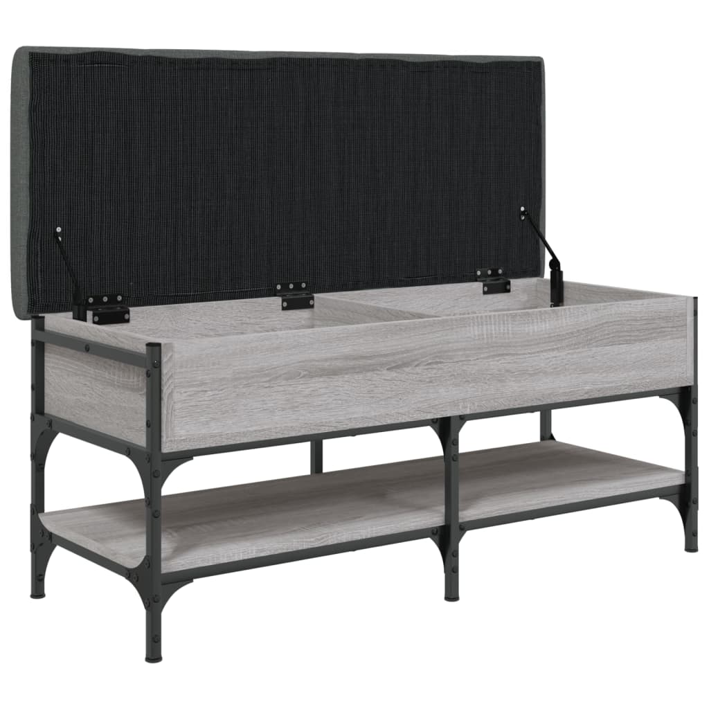 skobænk 102x42x45 cm konstrueret træ grå sonoma-eg
