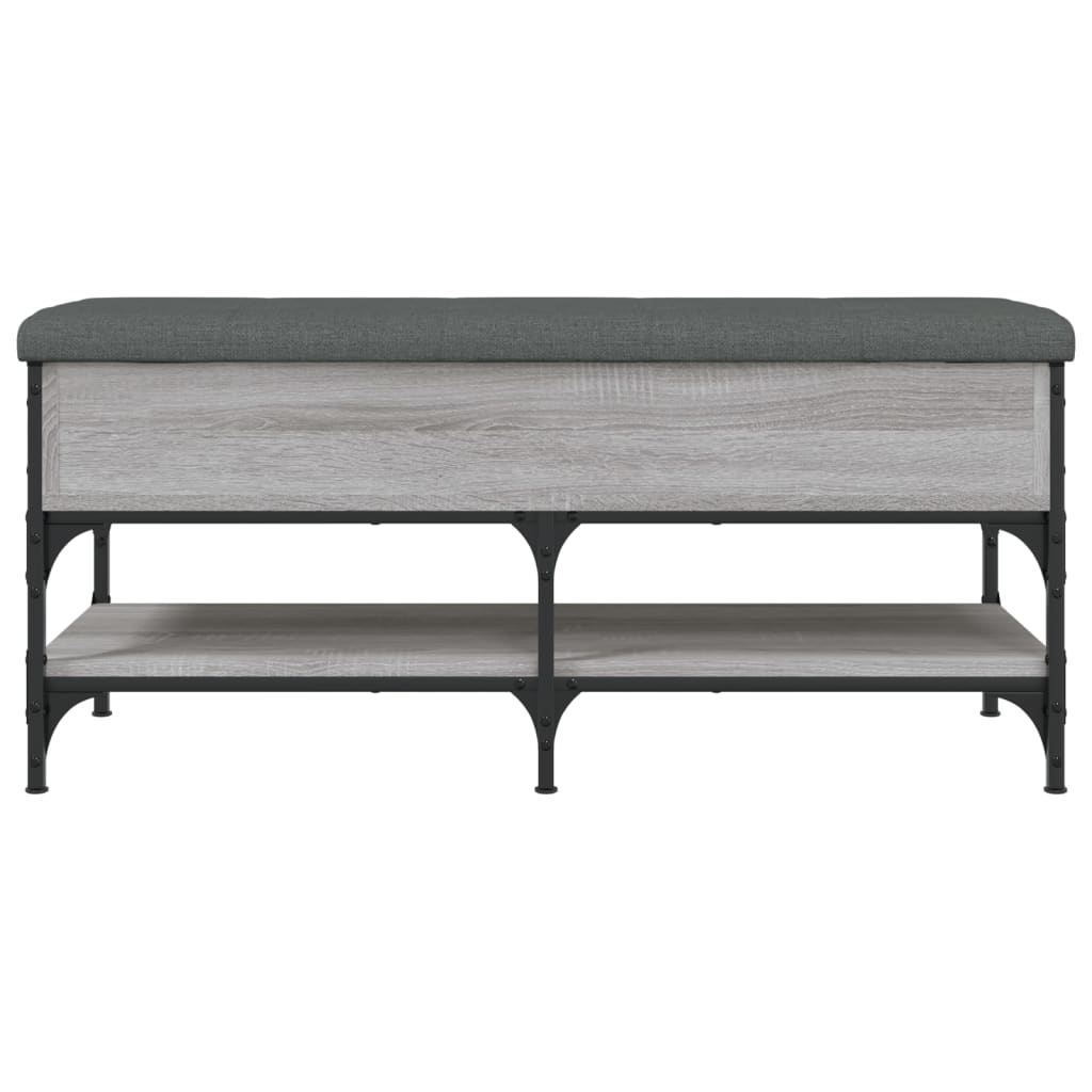 skobænk 102x42x45 cm konstrueret træ grå sonoma-eg