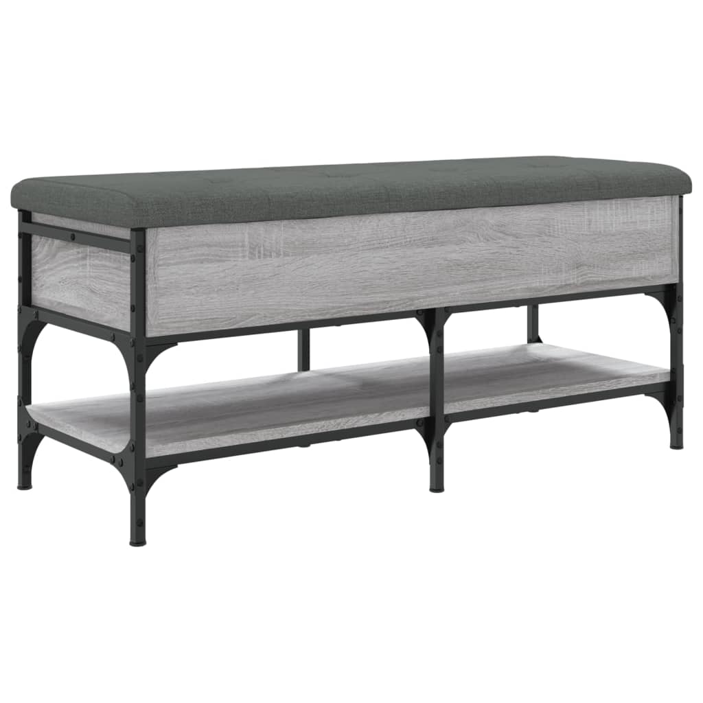skobænk 102x42x45 cm konstrueret træ grå sonoma-eg