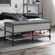 skobænk 102x42x45 cm konstrueret træ grå sonoma-eg