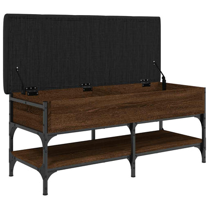 skobænk 102x42x45 cm konstrueret træ brun egetræsfarve