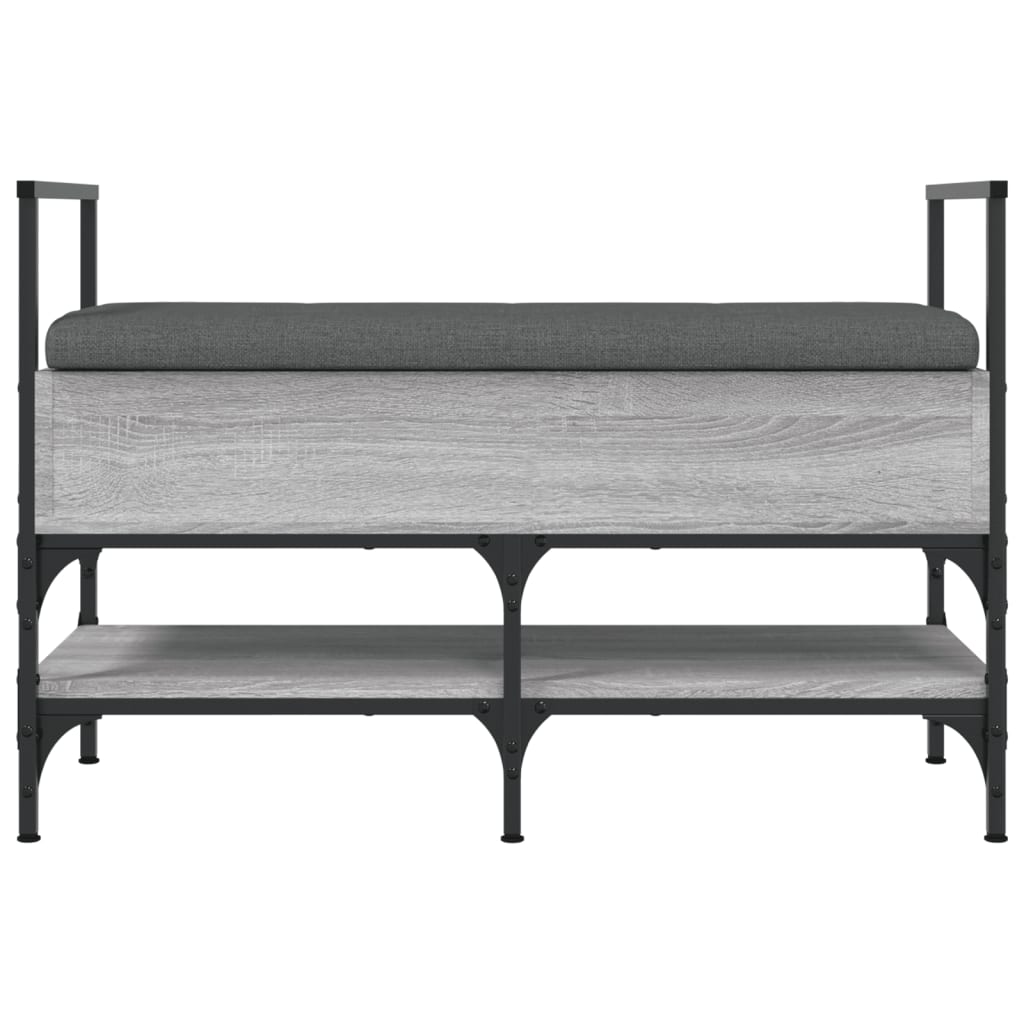 skobænk 85,5x42x57,5 cm konstrueret træ grå sonoma-eg