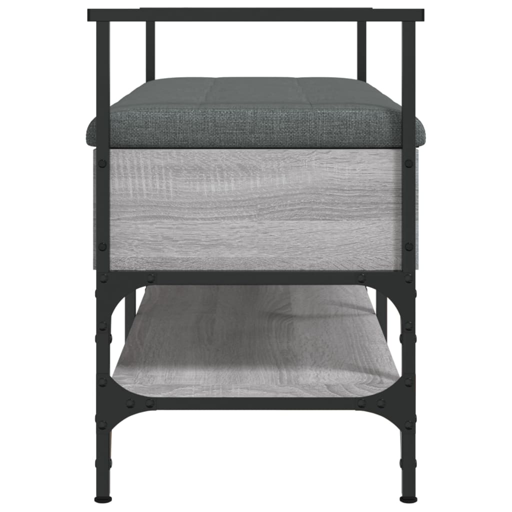 skobænk 85,5x42x57,5 cm konstrueret træ grå sonoma-eg