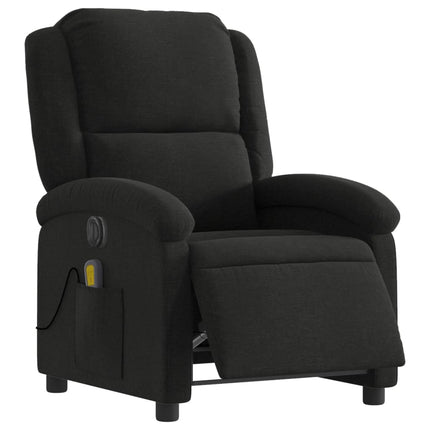 eldrevet massagestol stof sort