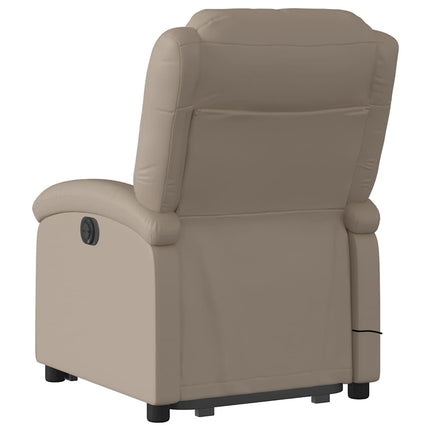 løftestol med massagefunktion kunstlæder cappuccino