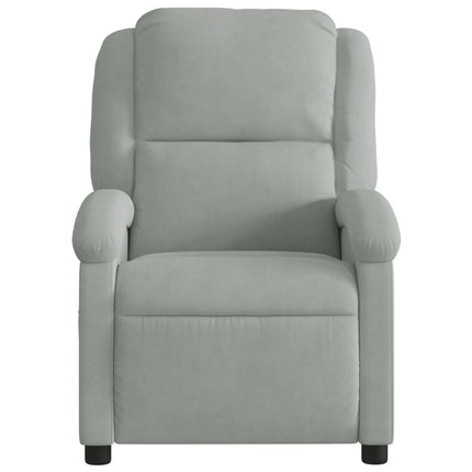 massagestol velour lysegrå