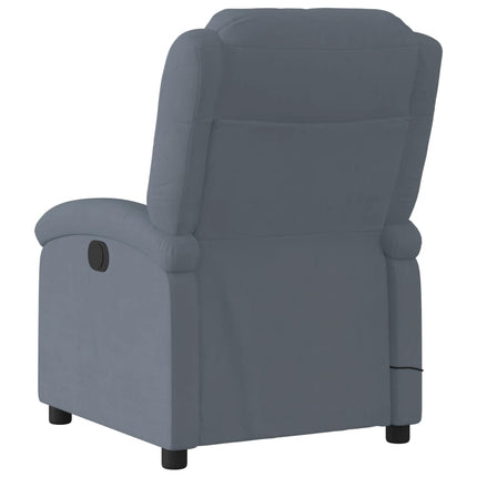 massagestol velour mørkegrå