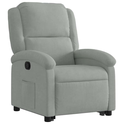 løftestol velour lysegrå