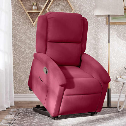 løftestol velour vinrød