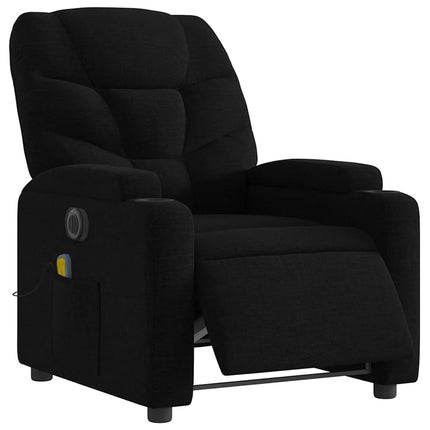 eldrevet massagestol stof sort