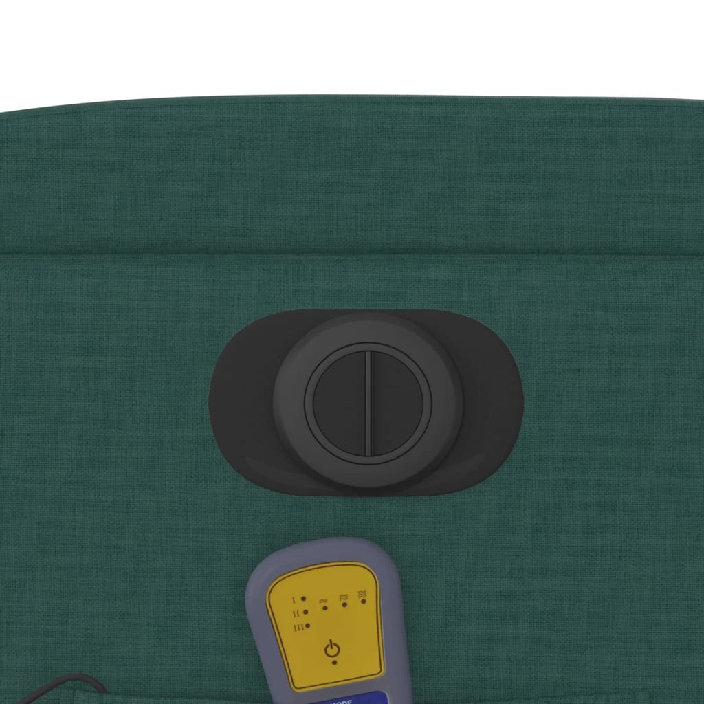 eldrevet massagestol stof mørkegrøn