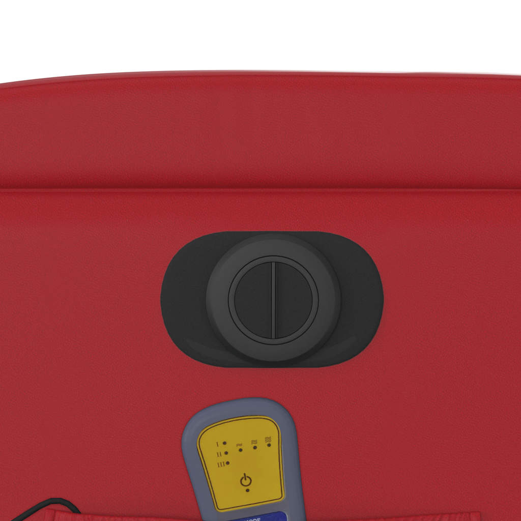 eldrevet massagestol kunstlæder rød