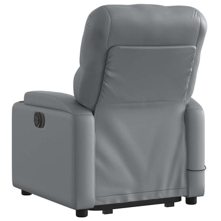 løftestol med massagefunktion kunstlæder grå