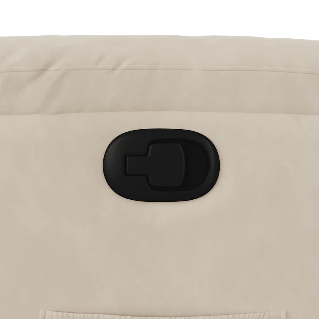 massagestol med løftefunktion mikrofiberstof beige