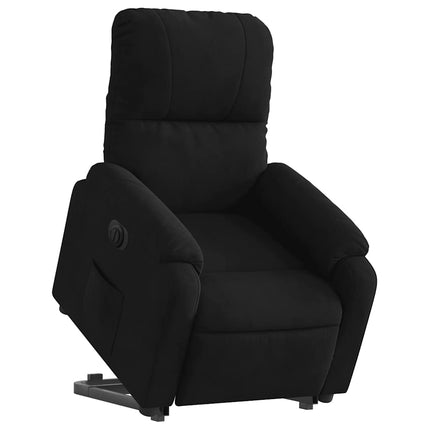 løftestol mikrofiberstof sort