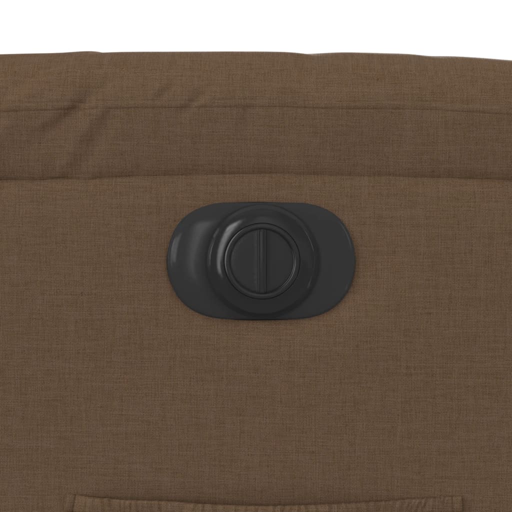 eldrevet lænestol stof brun