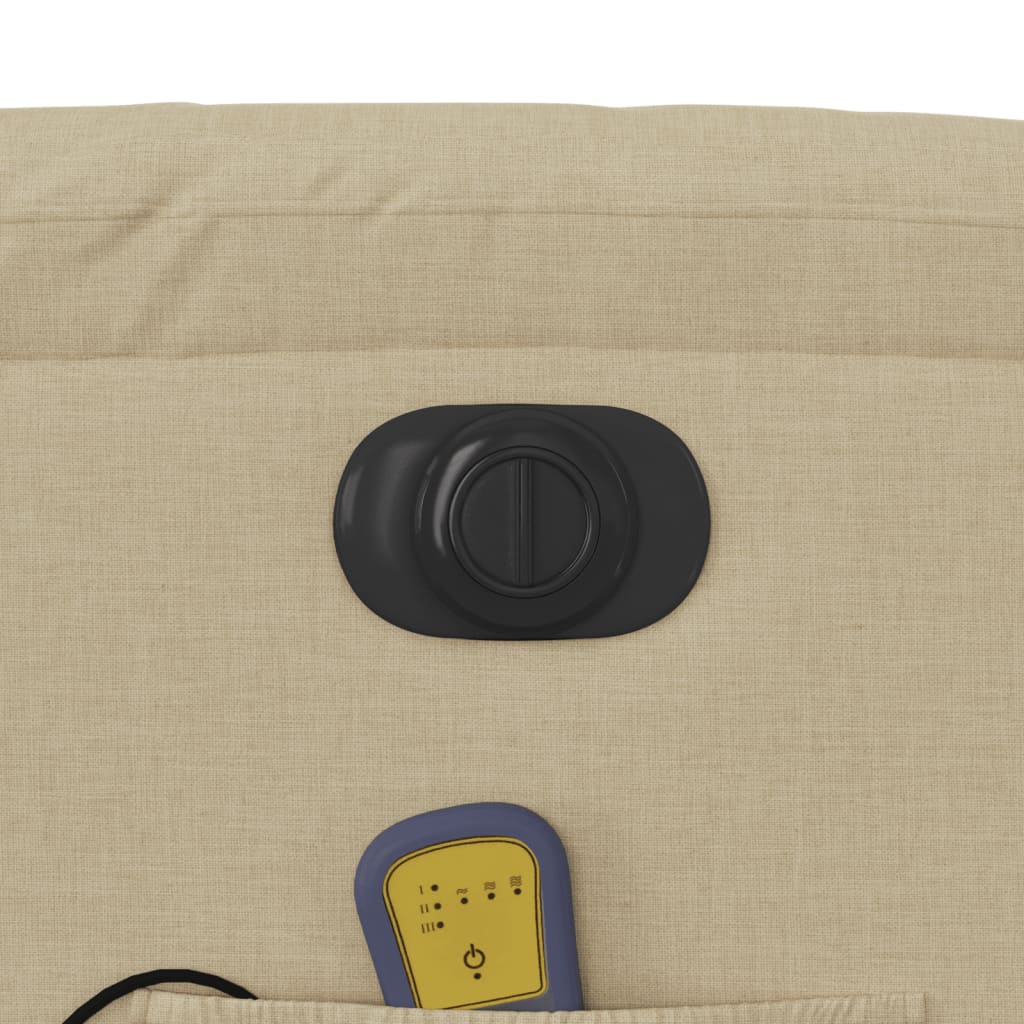 elektrisk massagestol med løftefunktion cremefarvet