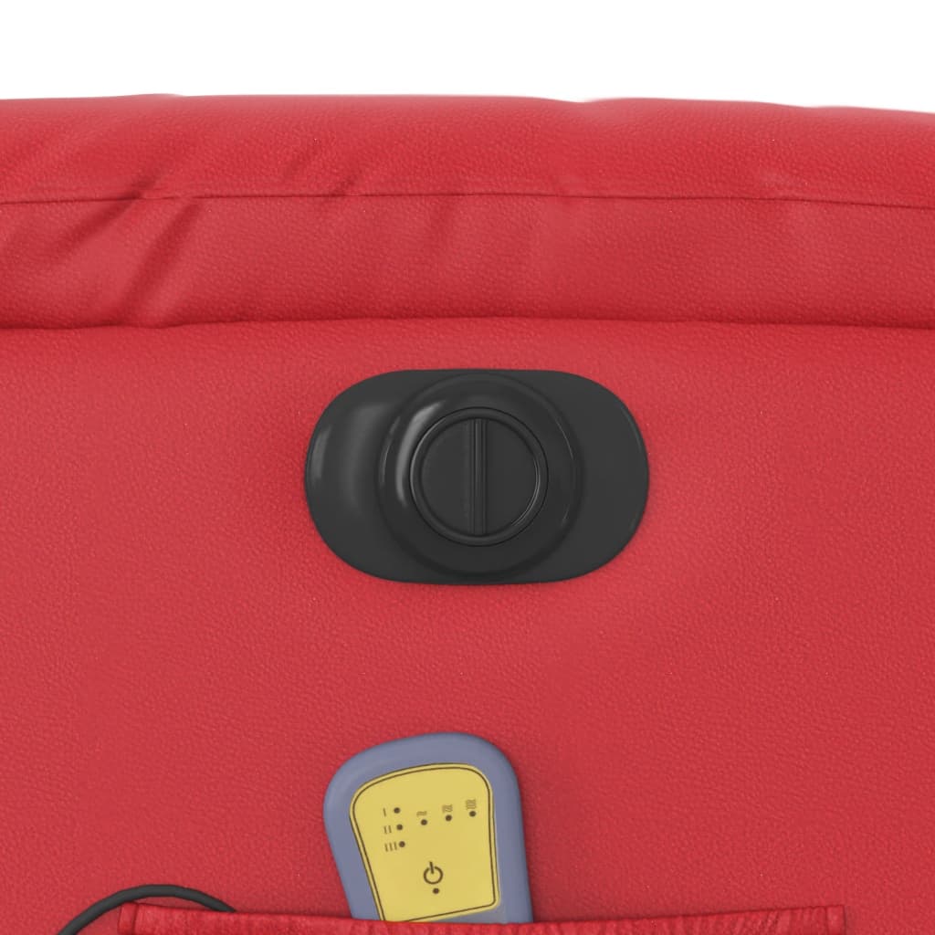 eldrevet massagestol kunstlæder rød