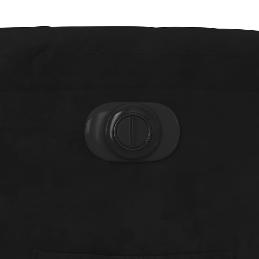 eldrevet lænestol velour sort