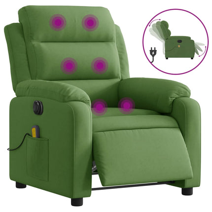 massagestol velour lysegrøn