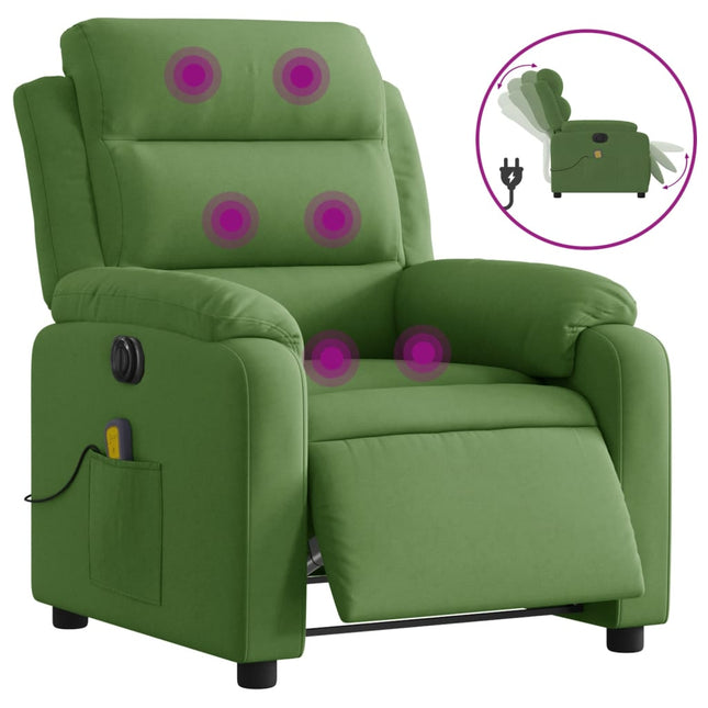 massagestol velour lysegrøn