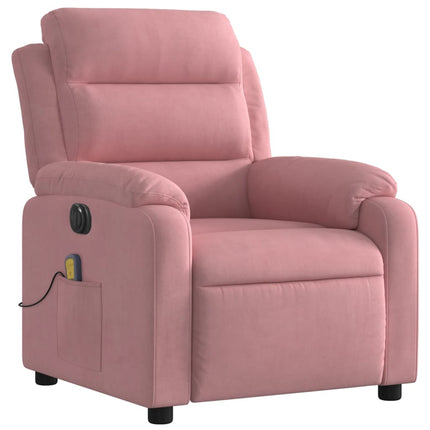 massagestol velour lyserød