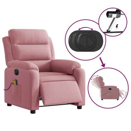 massagestol velour lyserød