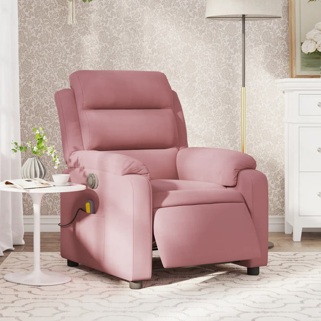 massagestol velour lyserød