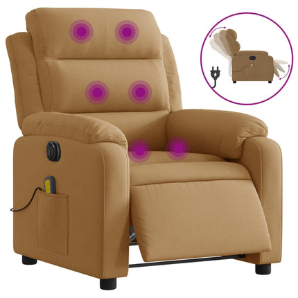 massagestol velour brun