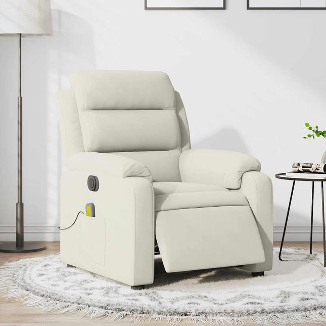 massagestol velour cremefarvet