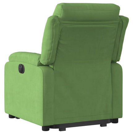 lænestol med løftefunktion velour lysegrøn
