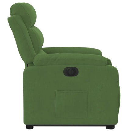 lænestol med løftefunktion velour lysegrøn