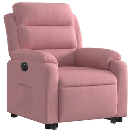 løftestol velour lyserød