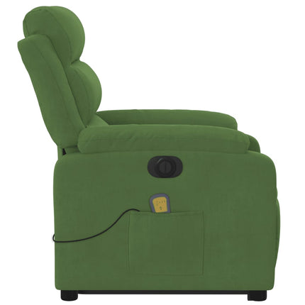 løftestol med massagefunktion velour lysegrøn