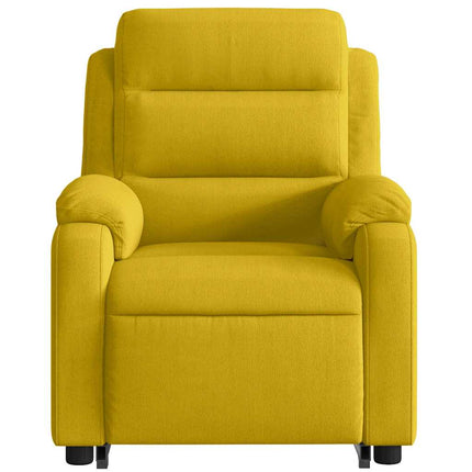 løftestol med massagefunktion velour gul