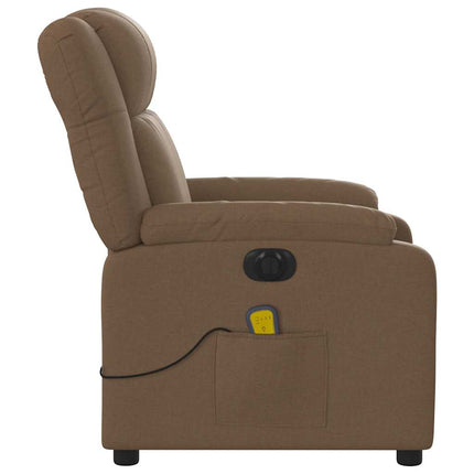 eldrevet massagestol stof brun