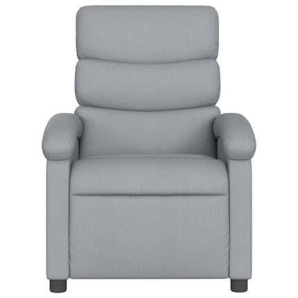 massagelænestol lysegrå stof