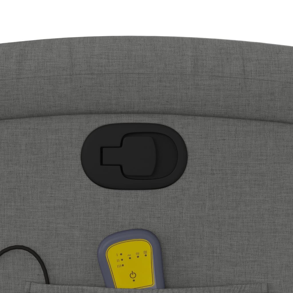 massagelænestol mørkegrå stof