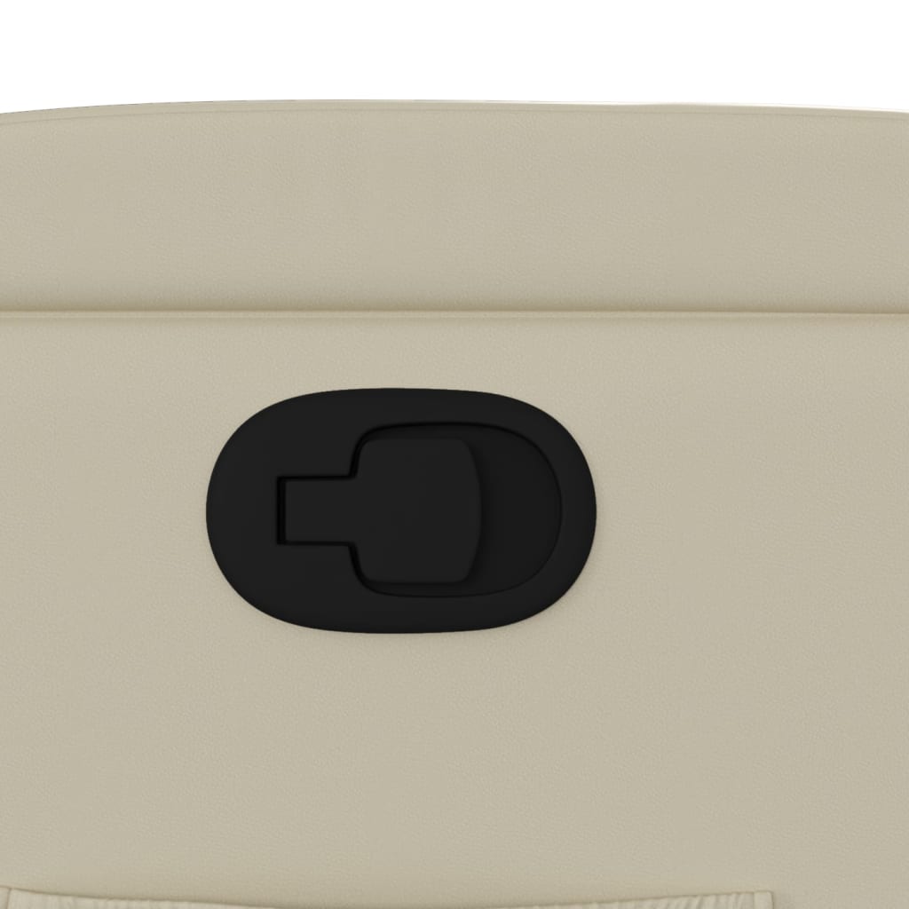 lænestol cremefarvet kunstlæder