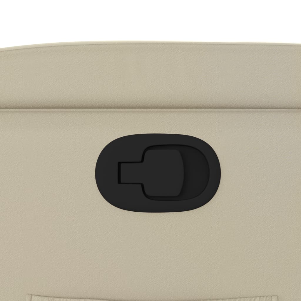 lænestol cremefarvet kunstlæder