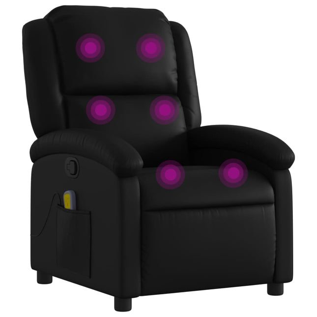 massagestol sort kunstlæder